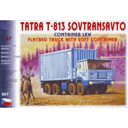 H0 - Tatra 813 8x8. nosič kontejnerů Cobtpahcabto. stavebnice