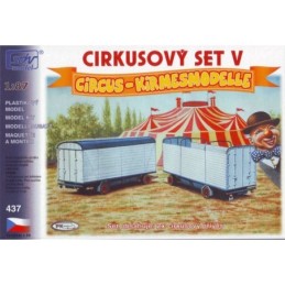 H0 - Cirkusový set V. 2x nákladní přívěs. stavebnice