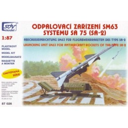 H0 - SA-2 (S-75 Volchov). odpal. zařízení s pl raketou . stavebnice