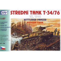 H0 - T-34/76 vz. 1941. střední tank. stavebnice