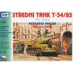 H0 - T-34/85 vz. 1944. střední tank. stavebnice