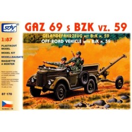 H0 - Gaz 69 s Bzk vz. 59. stavebnice