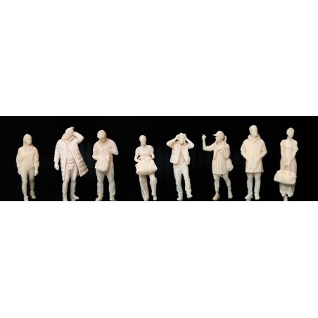 H0 - Set stojících figurek. nebarvených. 300 ks