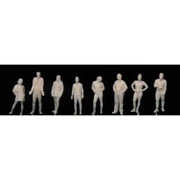 H0 - Set stojících figurek. nebarvených. 300 ks