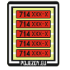 H0 - Tabulky pro řadu 714 xxx-x (červené)