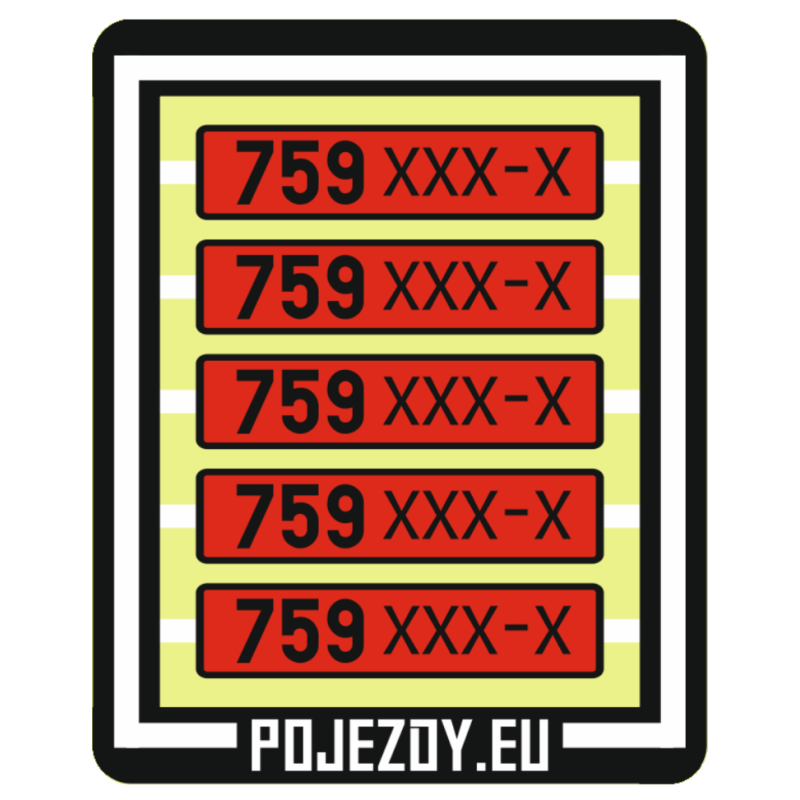 H0 - Tabulky pro řadu 759 xxx-x (červené)