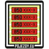 H0 - Tabulky pro řadu 850 xxx-x (červené)