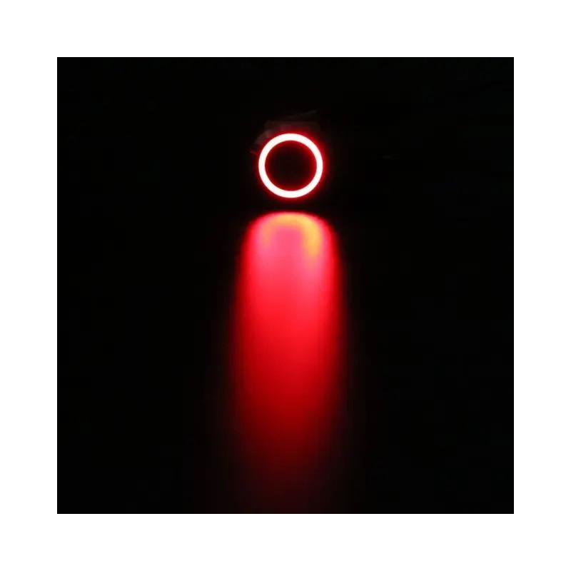 Durable switch with backlight, 12V, diameter 12mm