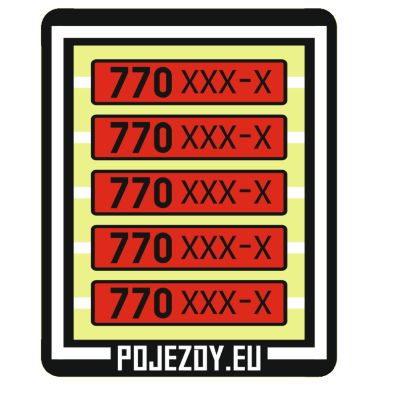 H0 - Tabulky pro řadu 770 6xx-x (červené)