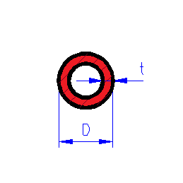 Cu tube 305 x ø4 / 0.45 mm...