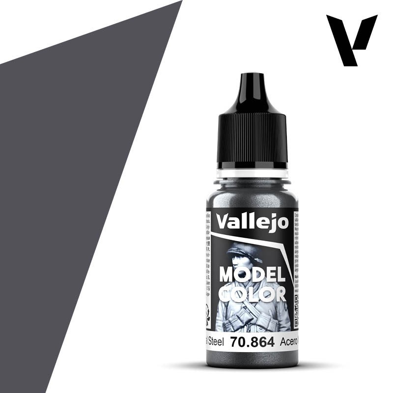 Vallejo Model Color 70864 Natural Steel (17ml)