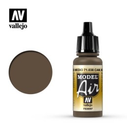 Vallejo Model Air 71038 Camouflage Medium Brown (17ml)