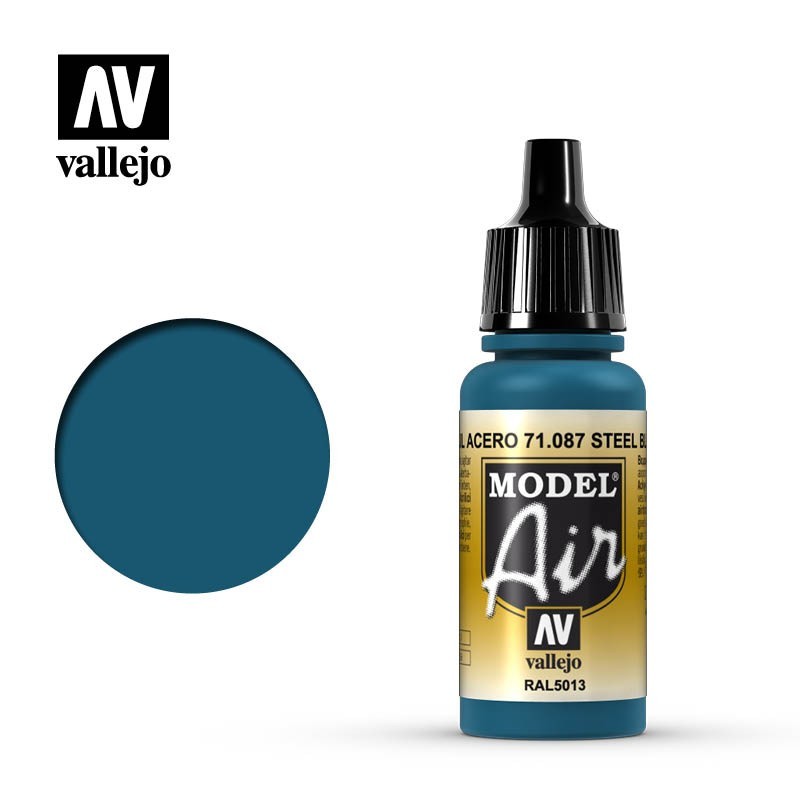 Vallejo Model Air 71087 Steel Blue (17ml)