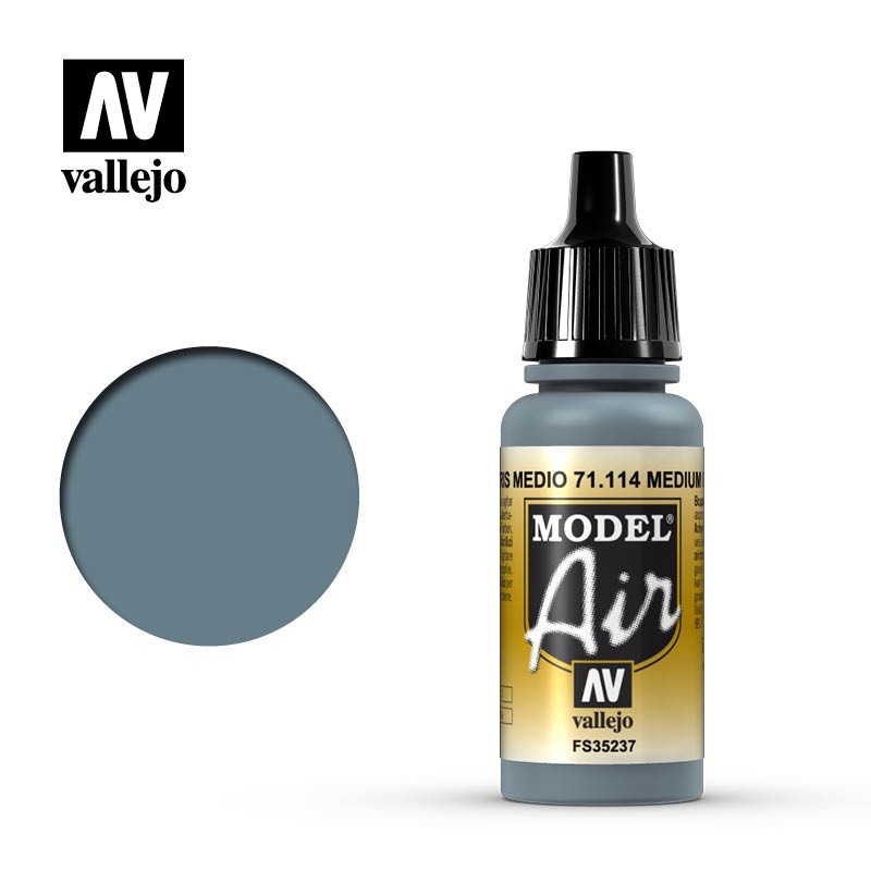 Vallejo Model Air 71114 Medium Grey (17ml)