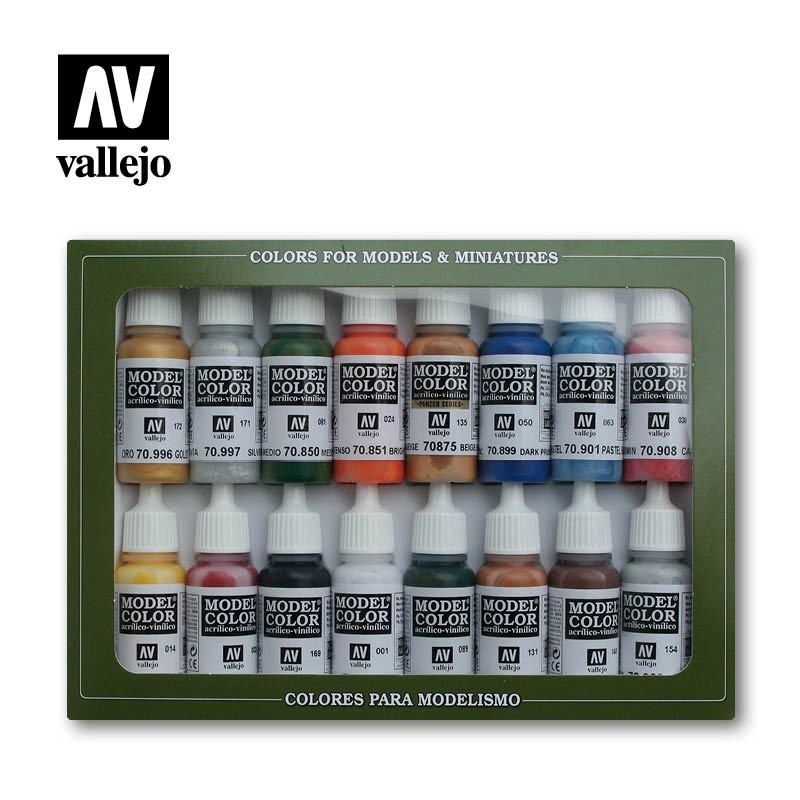 Vallejo Model Color 16 color Set 70101 Folkstone Basics (16)