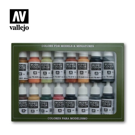 Vallejo Model Color 16 color Set 70107 German Colors WWII (16)