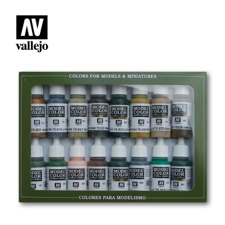 Vallejo Model Color 16 color Set 70114 German Camouflage (16)