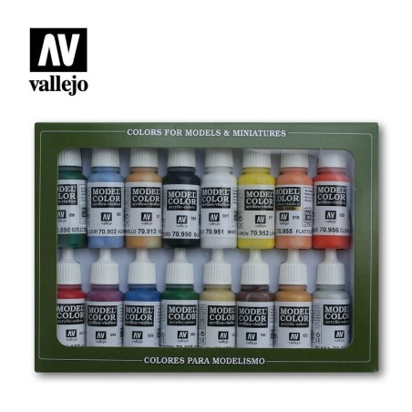 Vallejo Model Color 16 color Set 70140 Basic Colors Usa (16)