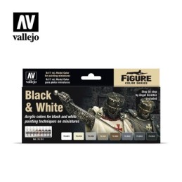 Vallejo Model Color Effects Set 70151 Black & White (8) by Angel Giraldez