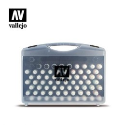 Vallejo Model Color Plastic Case 70175 Combinations + Brushes (72)