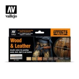 Vallejo Model Color Effects Set 70182 Wood & Leather (8) By Angel Giraldez