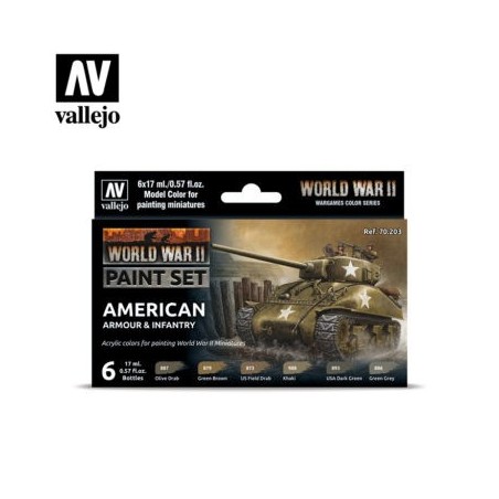 Vallejo Model Color WWII 70203 American Armour & Infantry (6)