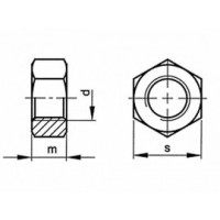 Hexagon nuts 0.8D DIN 934